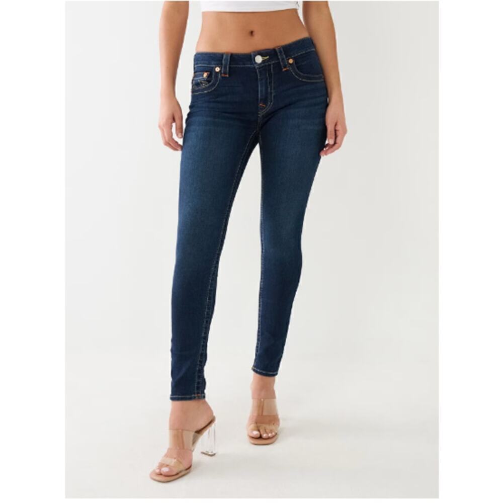 True Religion 'Jennie Curvy' Mid Rise Skinny Size 26 Indigo - Picture 2 of 10